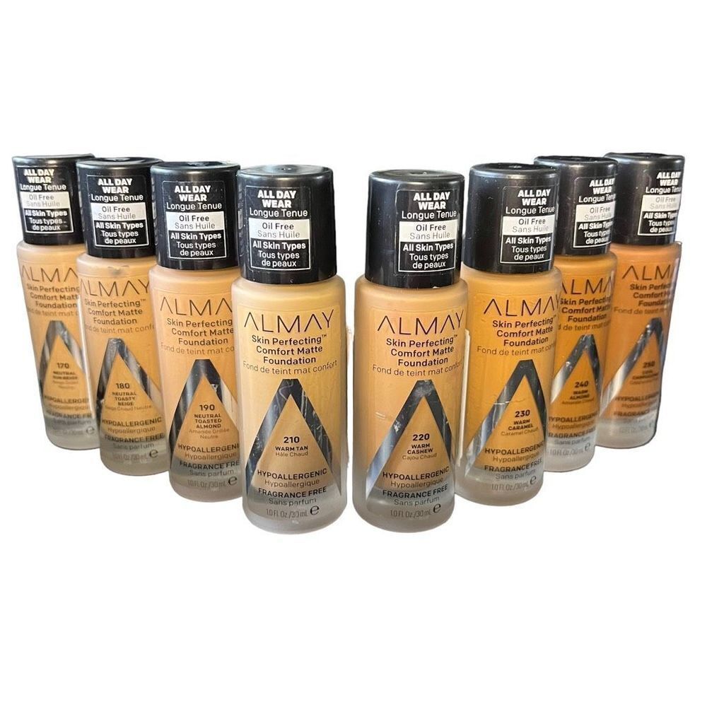 190 Almay Skin Perfecting Comfort Matte Foundation Hypoallergenic Neutral Toaste - Picture 3 of 4